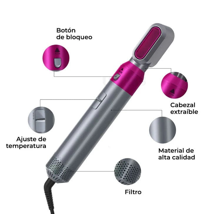 Cepillo secador 5 en 1 - LISELIMASTORE